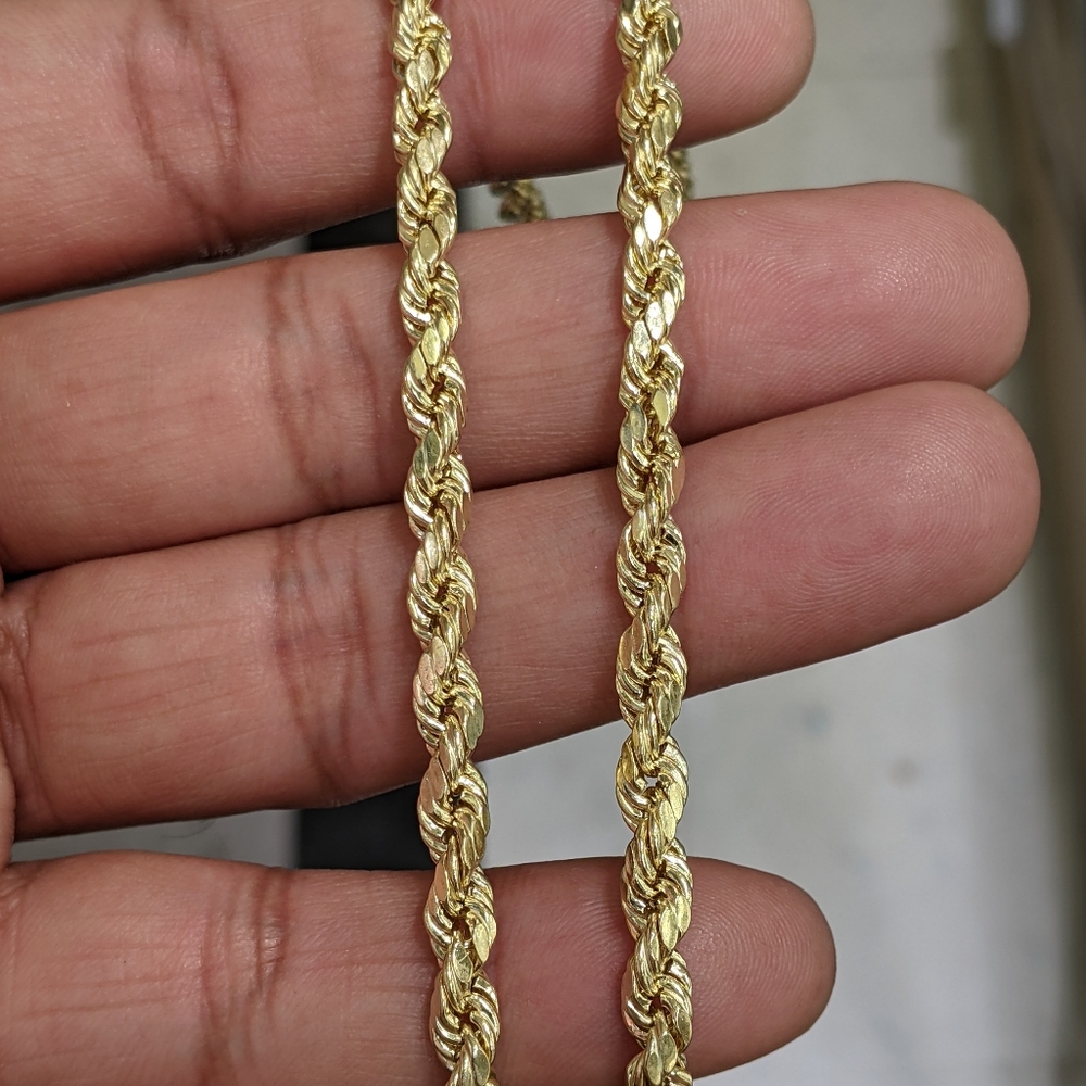 10kt Real Gold Rope Chain - Picture 5 of 10